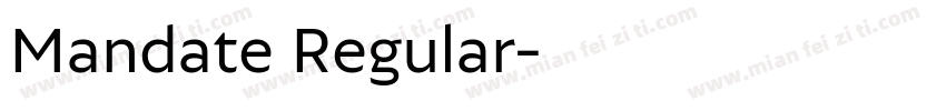Mandate Regular字体转换